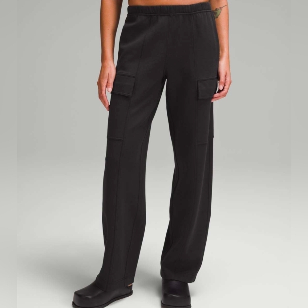 New Lululemon Cargo Pants Cotton-Blend Double Knit Mid Rise Black